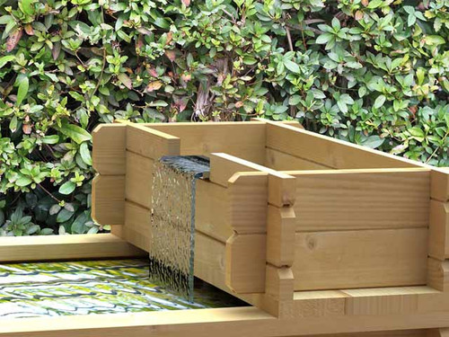 4ft Long Cascade Planter With Water Blade