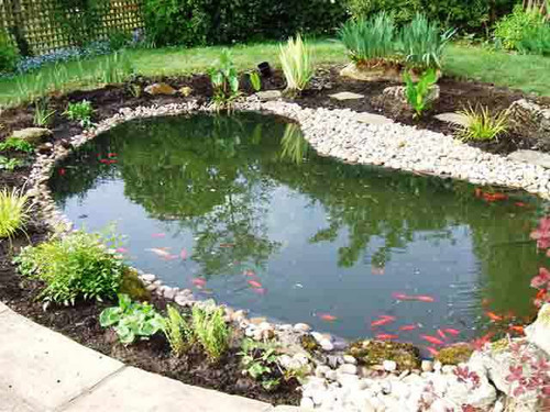 5m x 4m sunken garden pond