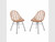 Hampstead bamboo scoop chair pair