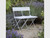 Folding Bistro Bench in Chalk outdoor garden furniture