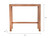 Harlyn Bar Table - Teak dimensions