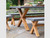 burford table and bench set large grey timber detail