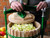 fill with crushed fruit then press