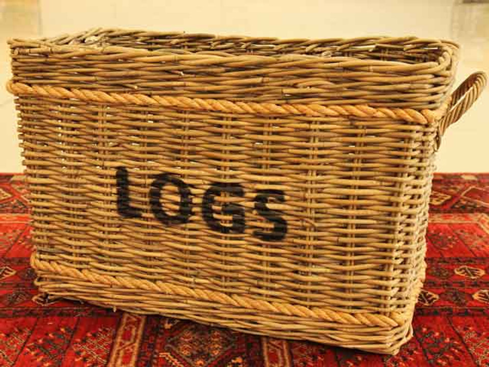 Wicker Baskets Giant Wicker Log Basket For Log Storage