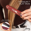 Sassy 1” Titanium Flat Iron, Adjustable Heat Hair Straightener with Ion Generator, Liquid Crystal Display with 10 Temperature Settings