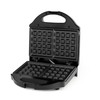 Salton Belgian Waffle Maker with Non-Stick Cooking Surface, Makes 2 Perfect Waffles with Deep Pockets, Indicator Lights, Black (WM1075BK)