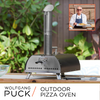 Wolfgang Puck Outdoor Pizza Oven, Durable Stainless Steel, Portable Pizza Oven, Compact Storage, Pellet Pizza Oven