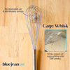 Blue Jean Chef 5-Piece Stainless-Steel Whisk Set, 5 Different Whisks: Cage Whisk, Ball Whisk, Roux Whisk, Sauce Whisk, Danish Dough Whisk