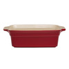 Cuisine & Co 7 Piece Red Artisan Ceramic Stoneware Bundle with 2 qt Casserole Dish w/Lid, 14.5" Rectangular Baking Dish, 11.5" Square Baking Dish, 11.5" Loaf Dish, and 10" Oval Casserole Dish w/Lid