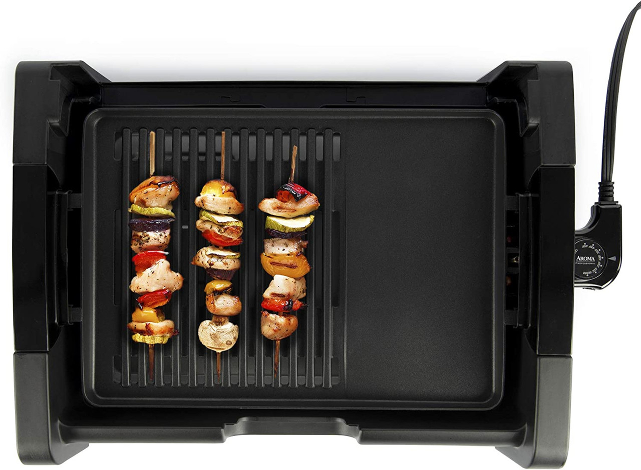 Litifo Smokeless Grill and Griddle, 2 Cooking Plates Included