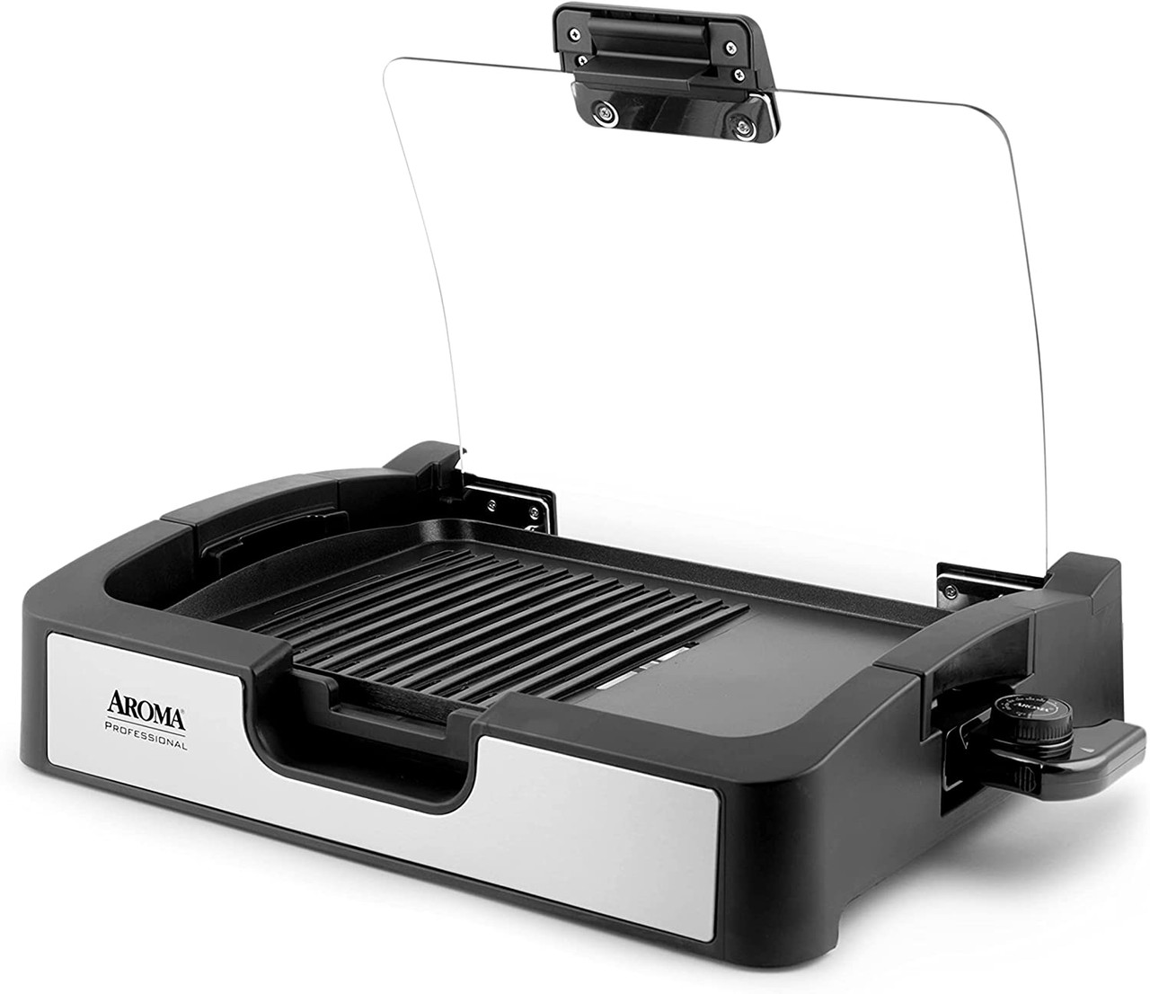 Get Aroma 3-in-1 Cool-Touch Electric Indoor Grill Portable, Black