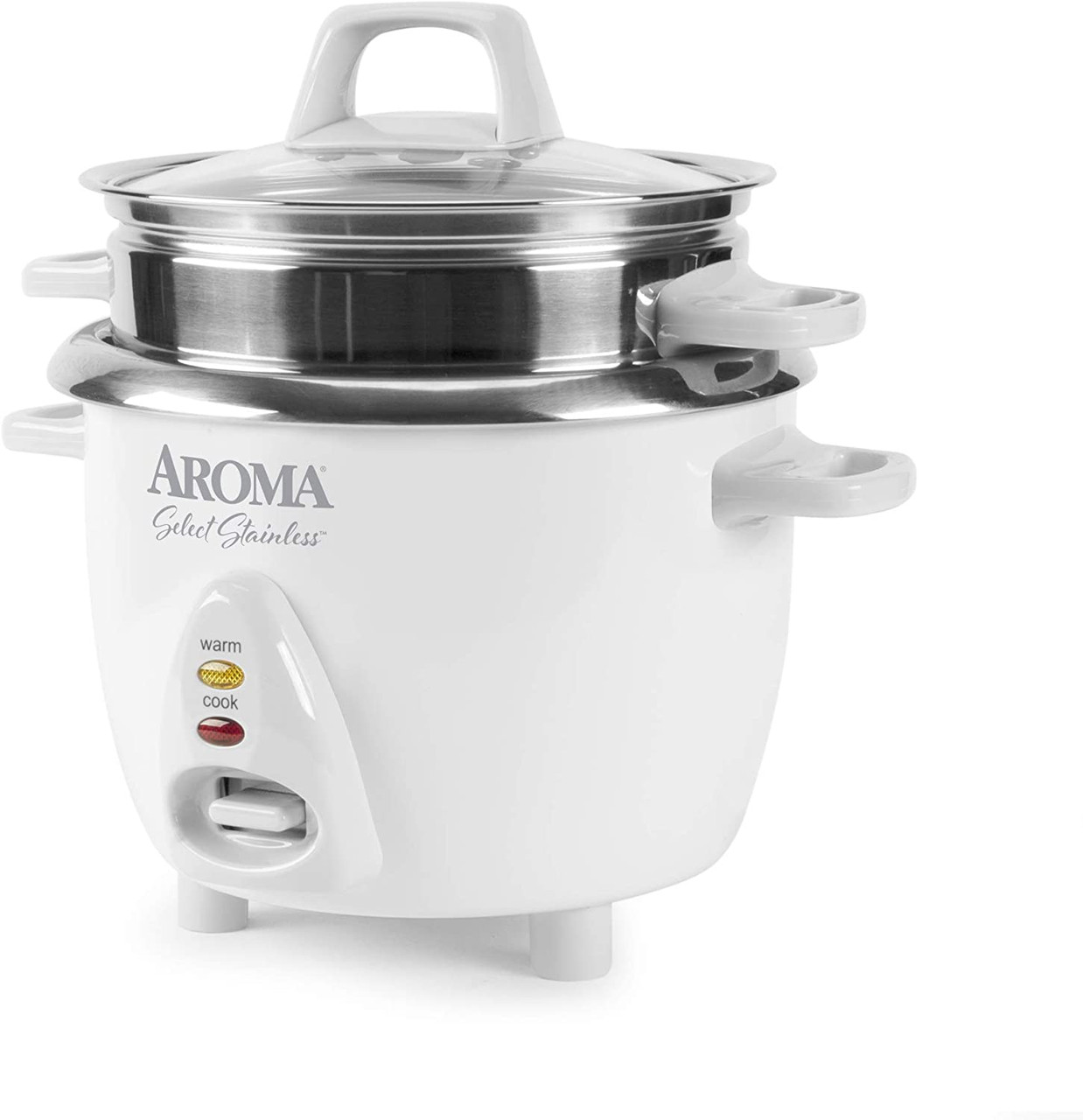  Aroma Housewares ARC-360-NGP 20-Cup Pot-Style Rice Cooker &  Food Steamer, White: Home & Kitchen