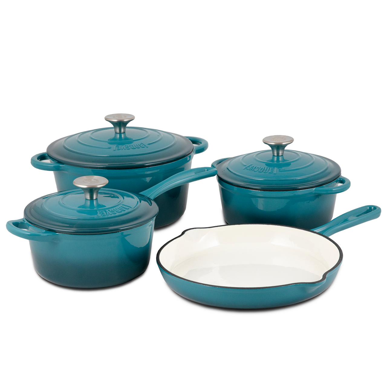 Basque 7-Piece Enameled Cast Iron Cookware Set is 48% off