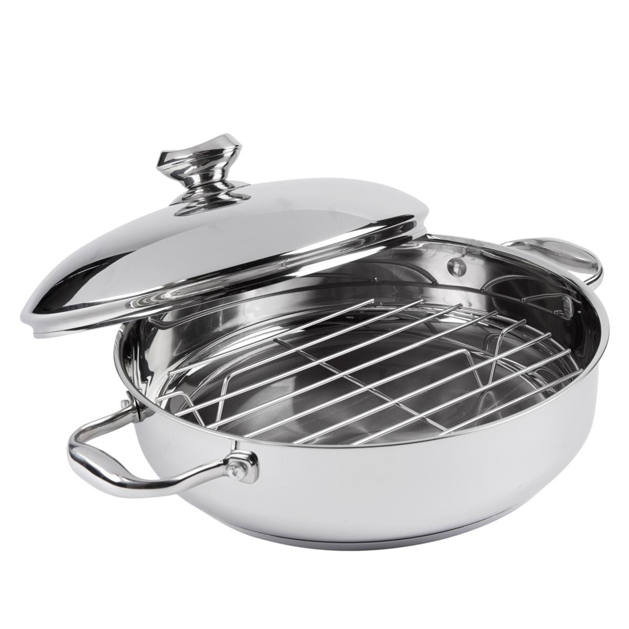 Wolfgang Puck 3-Piece Stainless Steel Skillet Set