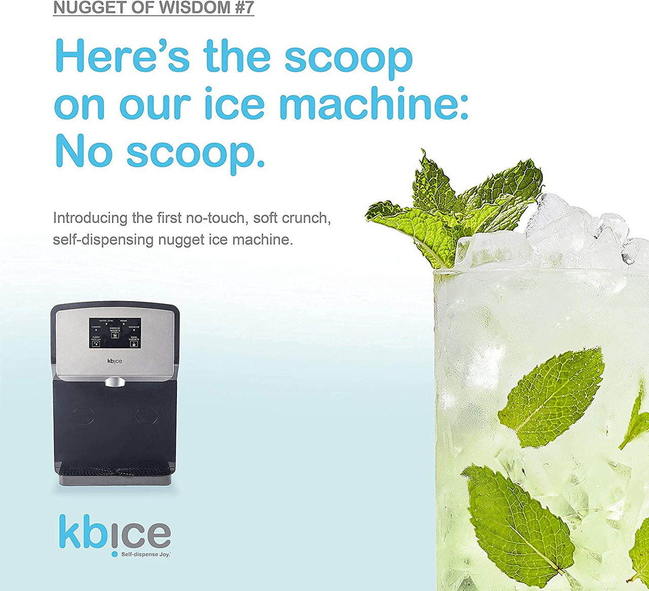 KBice Self Dispensing Countertop Nugget Ice Maker, Crunchy Pebble Sonic Ice  Maker's Produces Max 30 lbs of Nugget Ice per Day, Stainless Steel Display