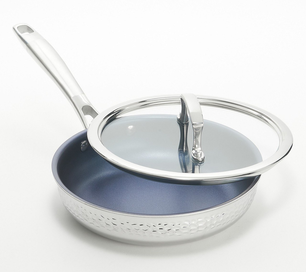 Blue Jean Chef 3-Piece Stainless Steel Cookware Set, Hammered Finish