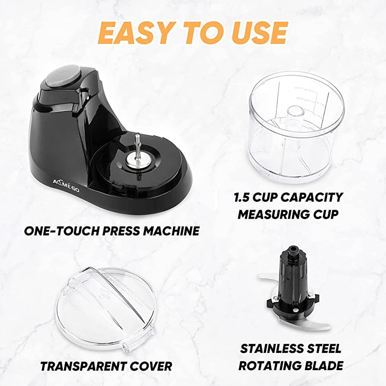 Meet the Kitchen HQ quick push press & mix chopper - the more you push