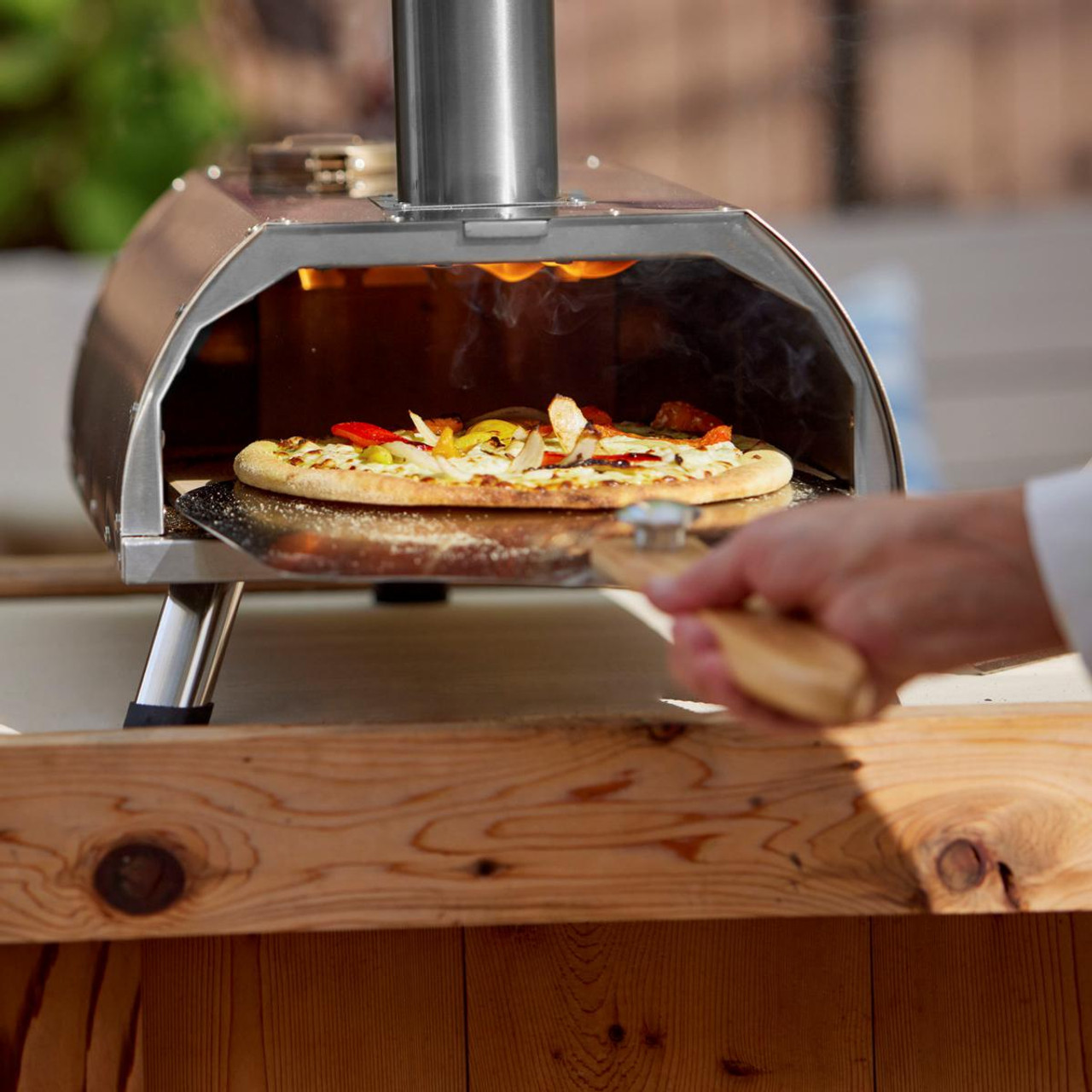  BIG HORN OUTDOORS Pizza Ovens Wood Pellet Pizza Oven Wood Fired  Pizza Maker Portable Stainless Steel Pizza Grill : Patio, Lawn & Garden