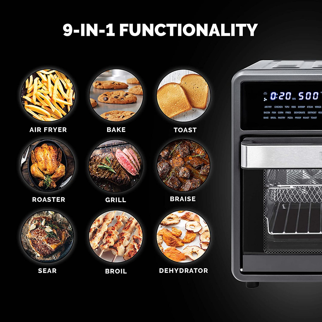 Salton Stainless Steel Air Fryer Toaster Oven