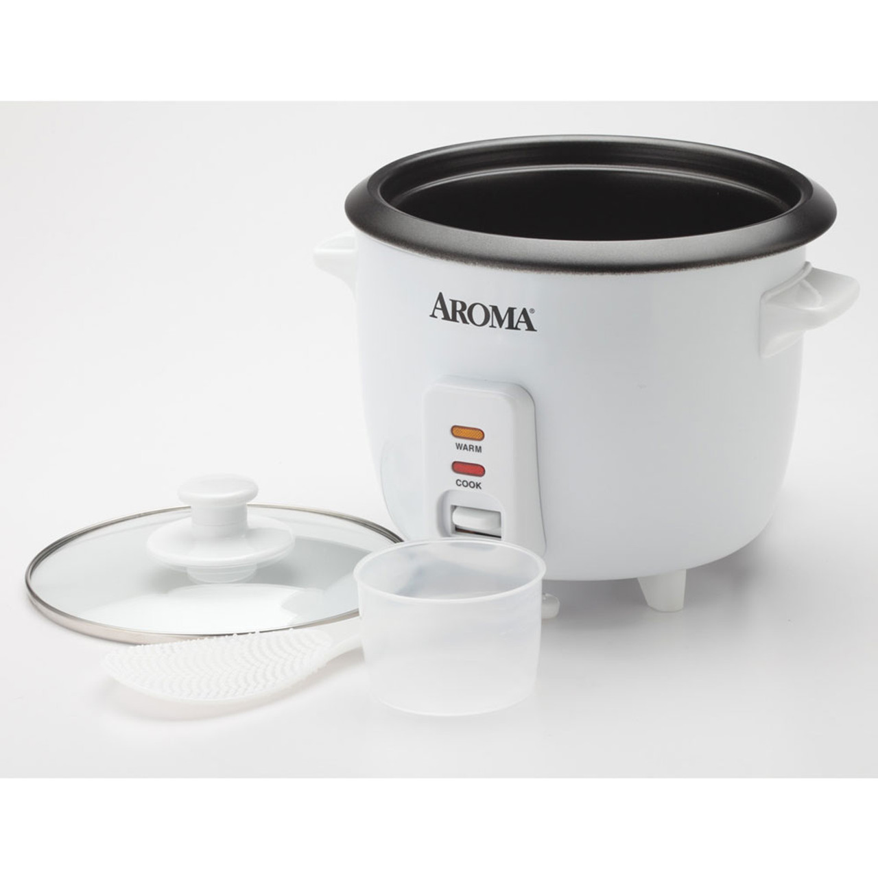 Aroma Housewares Aroma 6-Cup (Cooked) 1.5 qt. One Touch Rice Cooker, White (arc-363ng), 6 Cup Cooked/ 3 Cup uncook/ 1.5 qt.