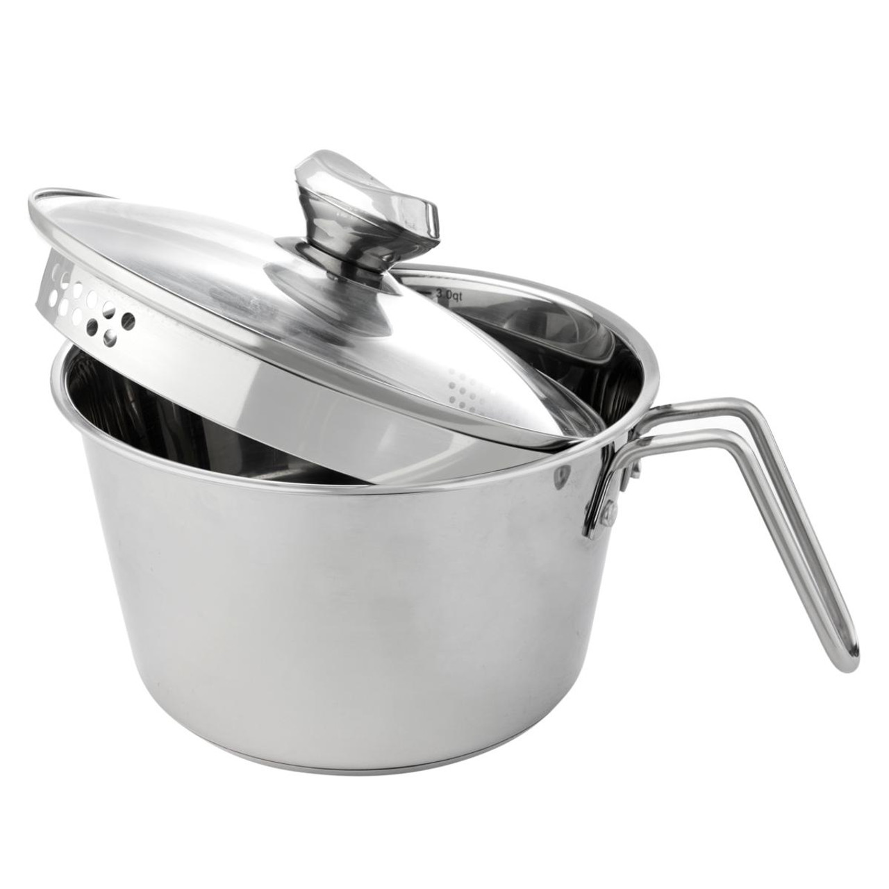 Wolfgang Puck 12-Cup Stainless Steel Pot with Colander Lid - Refurbished