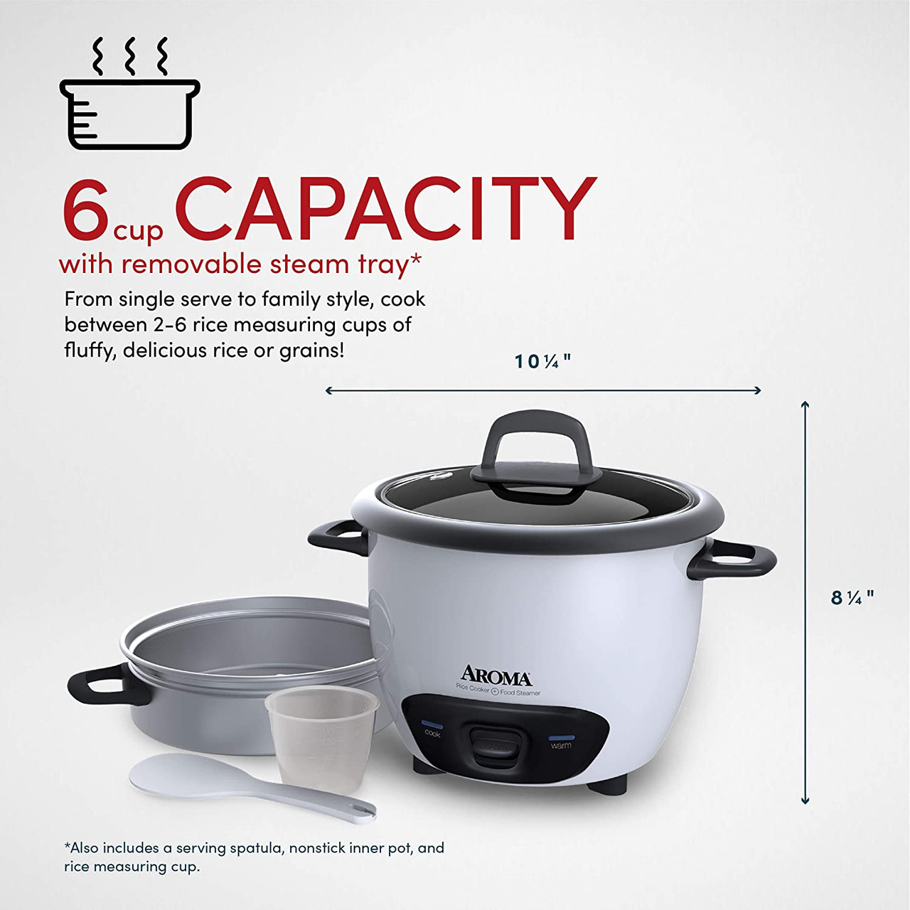 Aroma Housewares 6-Cup Pot Style Rice Cooker