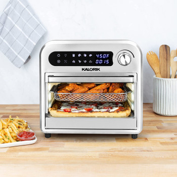 Kalorik Digital Air Fryer Oven 12.6 Quart, Black and Stainless Steel Refurbished