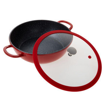 Curtis Stone 4.5-Quart Cast Aluminum Multi-Pan w/Lid & Multi-Use Rack 777-973 Used