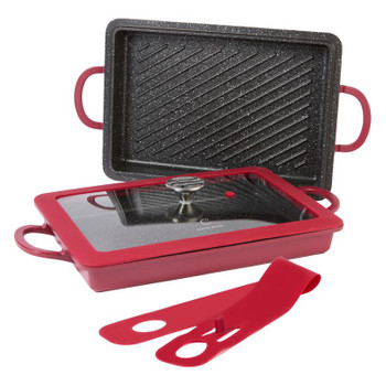 Curtis Stone 13-in-1 Dura-Pan+ Sauté Pan with Grill Pan and Lid