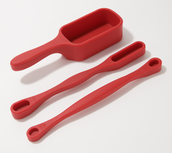 Curtis Stone Set of 3 Silicone Measuring Cups Refurbished White