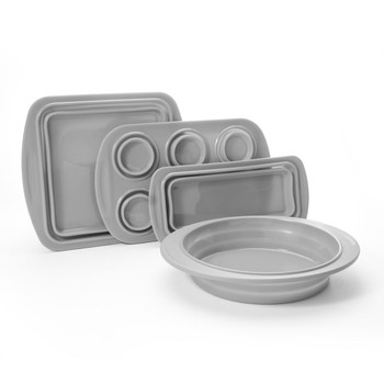 Cook's Companion¨ 4-Piece Collapsible Silicone Bakeware Set - Refurbished