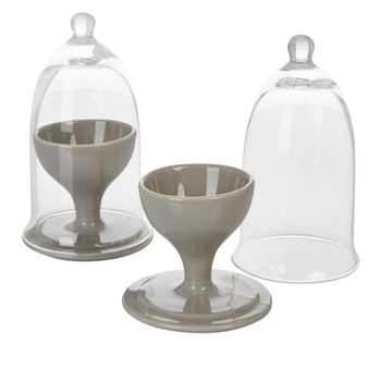 Curtis Stone 2-piece Egg Cup and Cloche Sets - Refurbished
