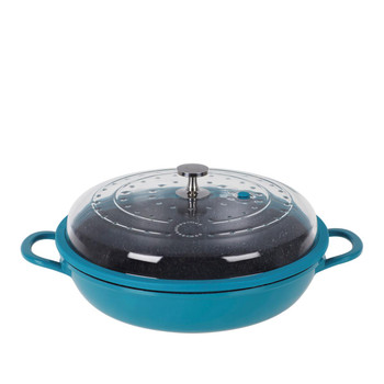 Curtis Stone 4-Quart Cast Aluminum Pan with Glass Lid. - Refurbished