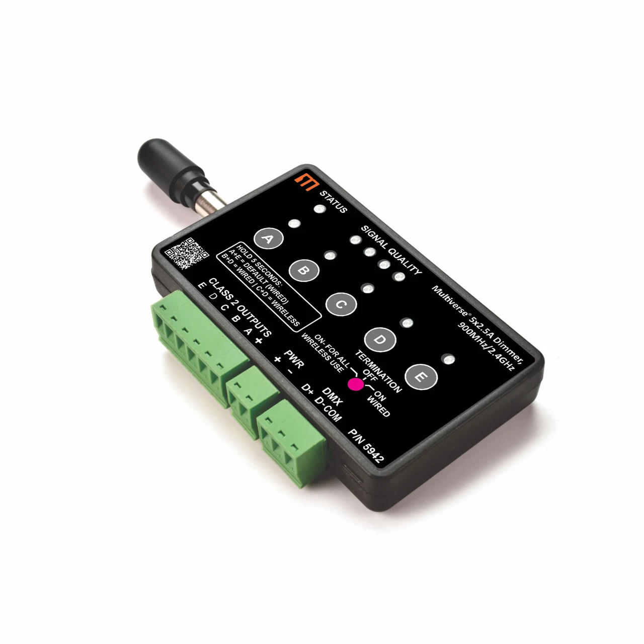 City Theatrical 5x2.5A 900MHz/2.4GHz Multiverse Dimmer