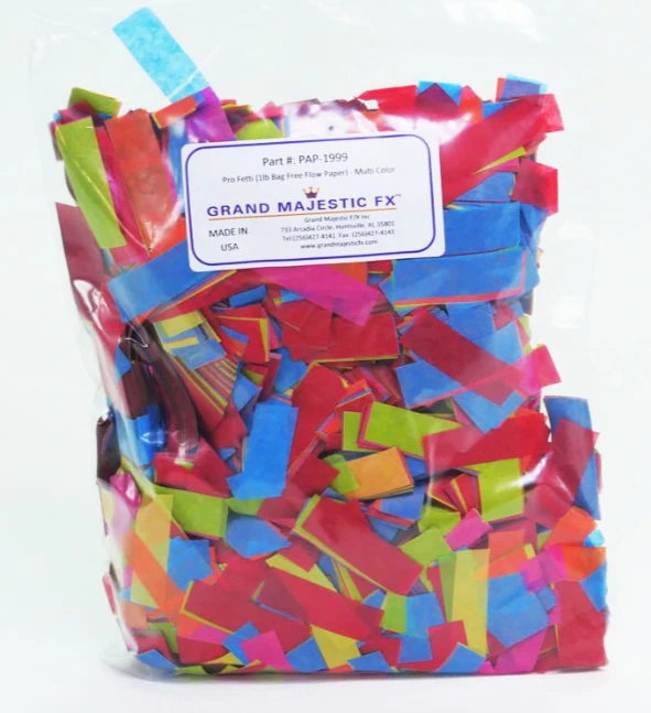 Grand Majestic 25lb Pro Fetti Bagged Free Flow Confetti 