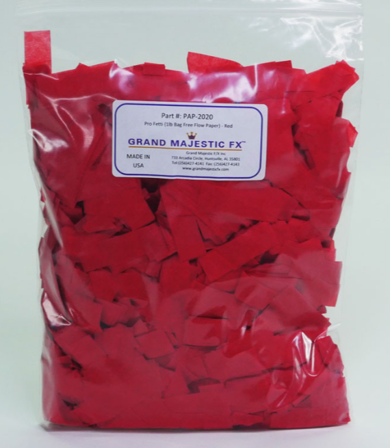 Grand Majestic 25lb Pro Fetti Bagged Free Flow Confetti 