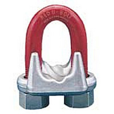 Wire Rope Clip, 5/16, Malleable, Zinc Plated