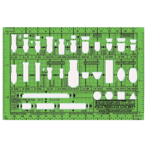 Drafting Template, Field Template Lite, 1/4" Plan