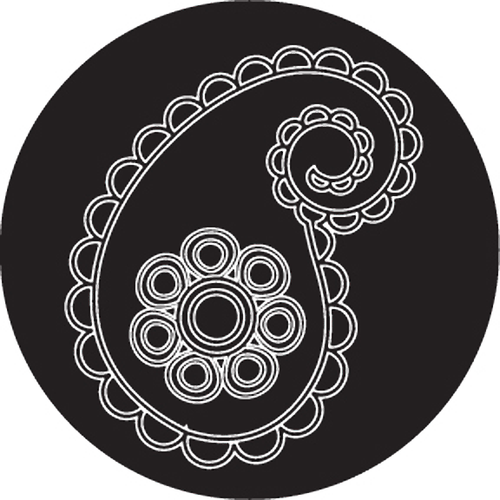 Rosco Paisley 16 Black and White Glass Gobo #  82888