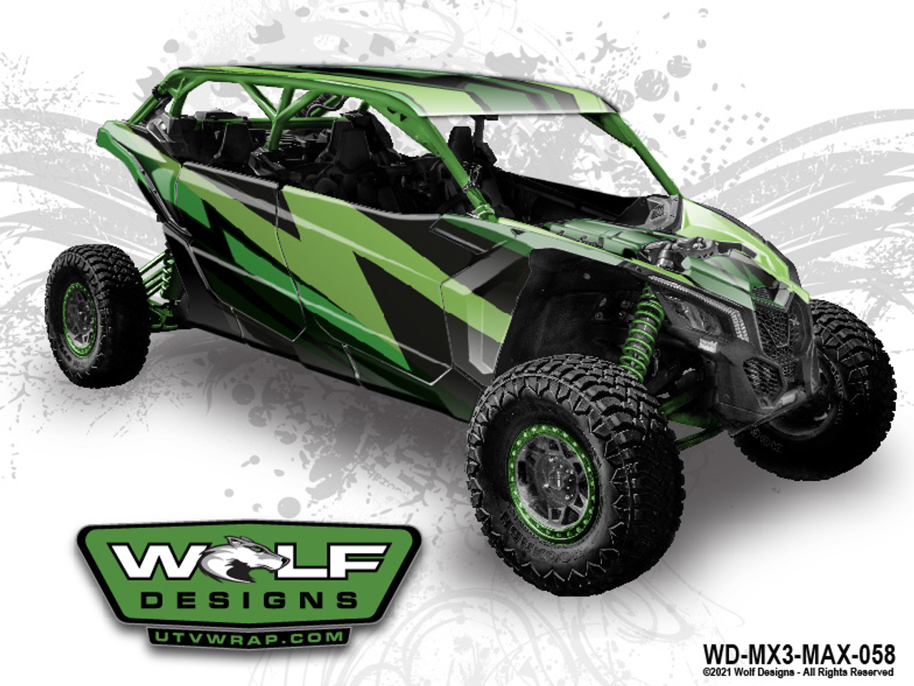 Wolf Designs UTV Graphics Wrap Kit for Can Am X3 Max Wolf Designs UTV Graphics Wrap Kit for Can Am X3 Max