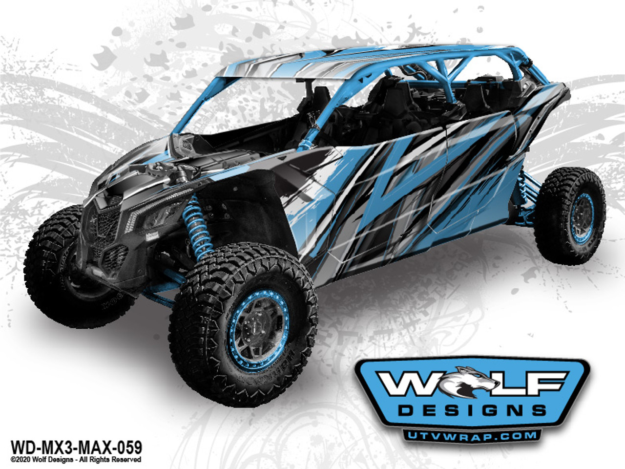 Wolf Designs UTV Graphics Wrap Kit for Can Am X3 Max