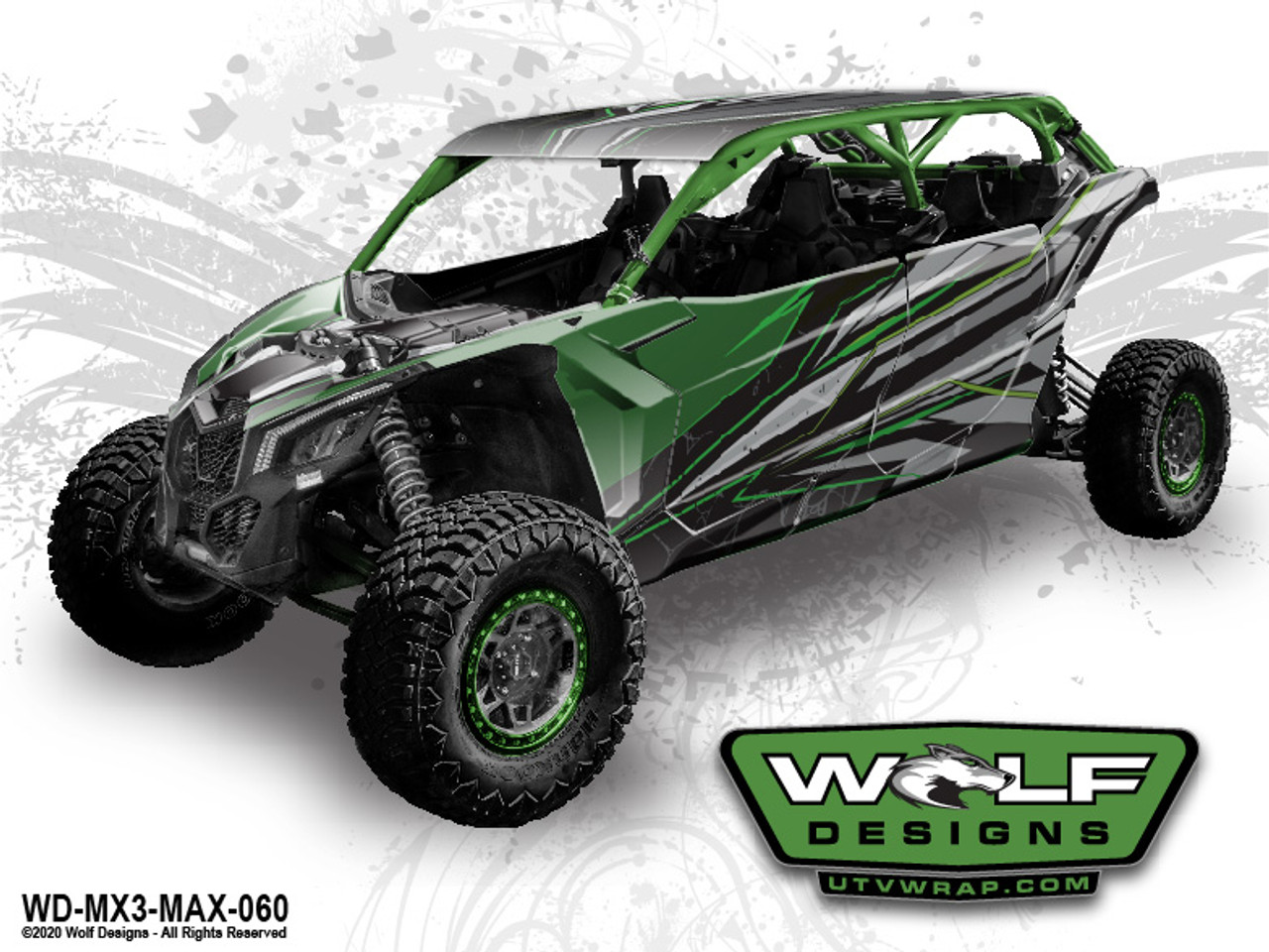 Wolf Designs UTV Graphics Wrap Kit for Can Am X3 Max Wolf Designs UTV Graphics Wrap Kit for Can Am X3 Max