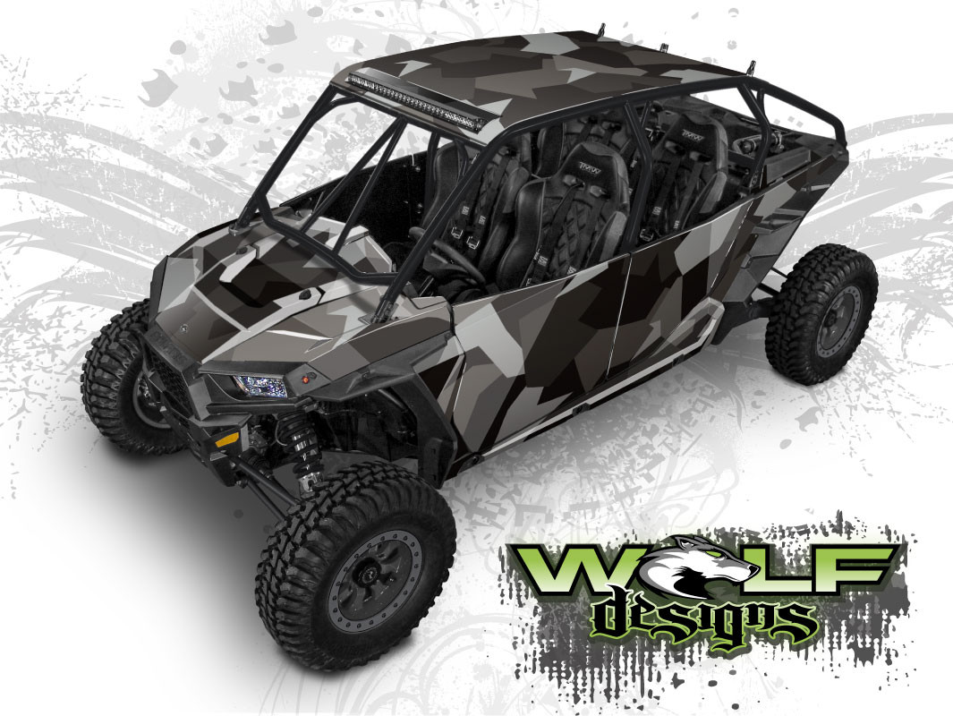 Jagged Urban Camo - Polaris RZR XP4 1000 & Turbo - RZR Graphics