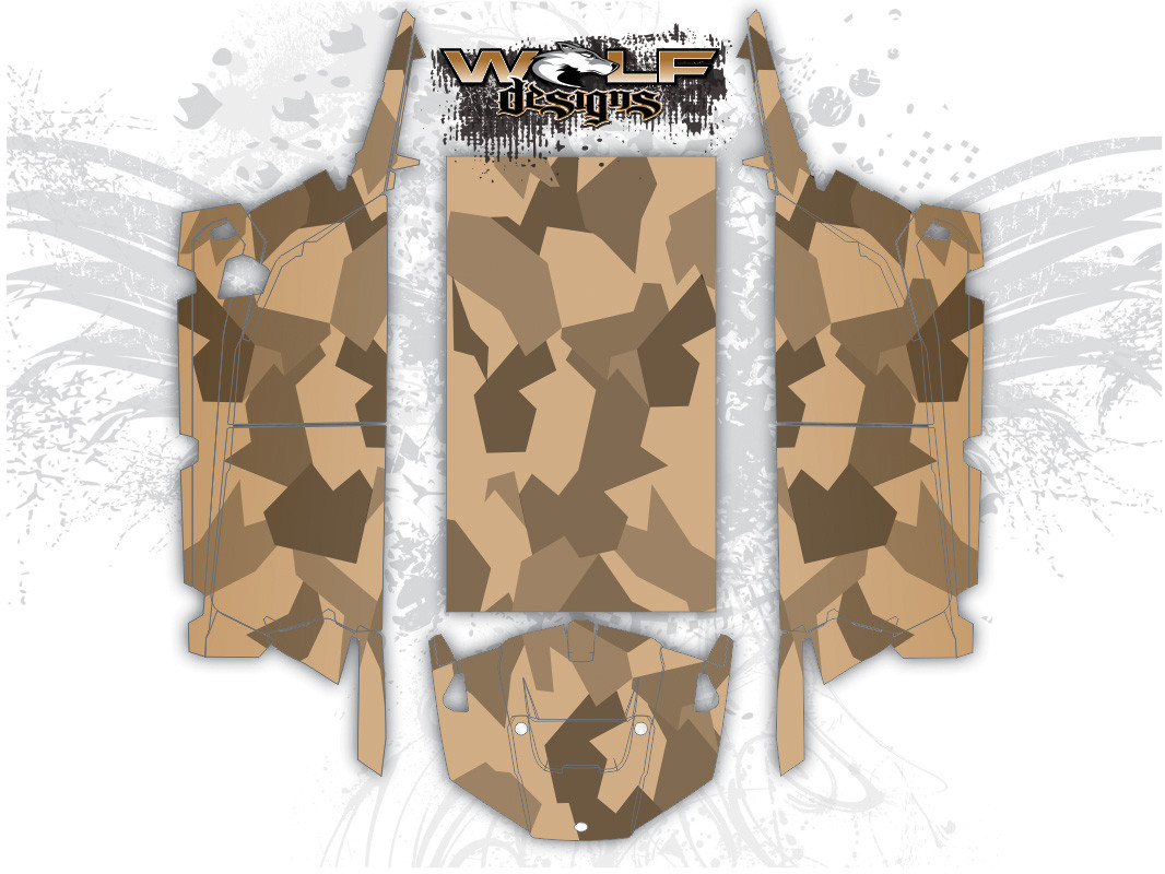 Jagged Urban Camo - Polaris RZR XP4 1000 & Turbo - RZR Graphics Wrap Kit