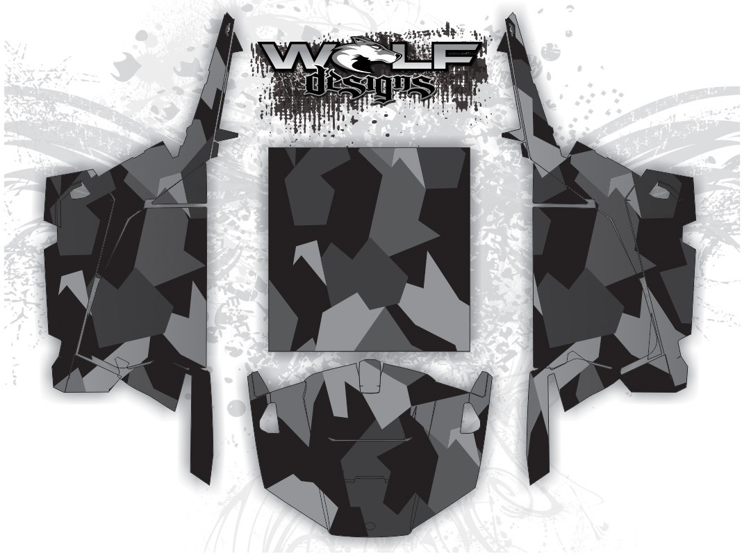 Jagged Urban Camo Polaris RZR XP 1000 & Turbo - RZR Graphics Wrap Kit
