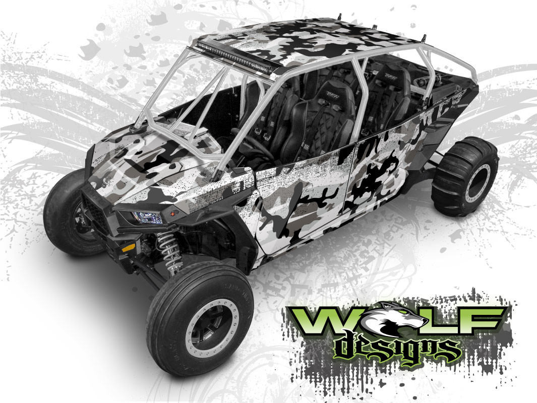 UTV Wrap Kit - Polaris RZR XP4 1000 & Turbo - RZR Graphics Wrap Kit