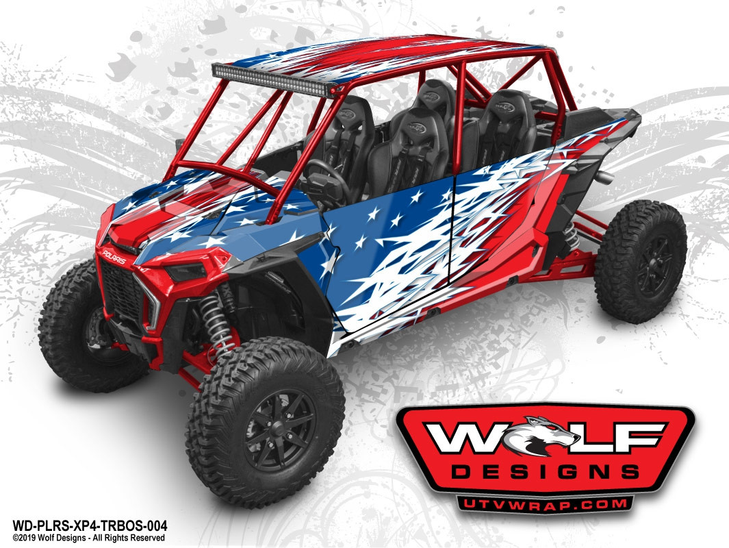 UTV Wrap Kit - Polaris RZR Turbo S 4 Seat - RZR Graphics Wrap Kit
