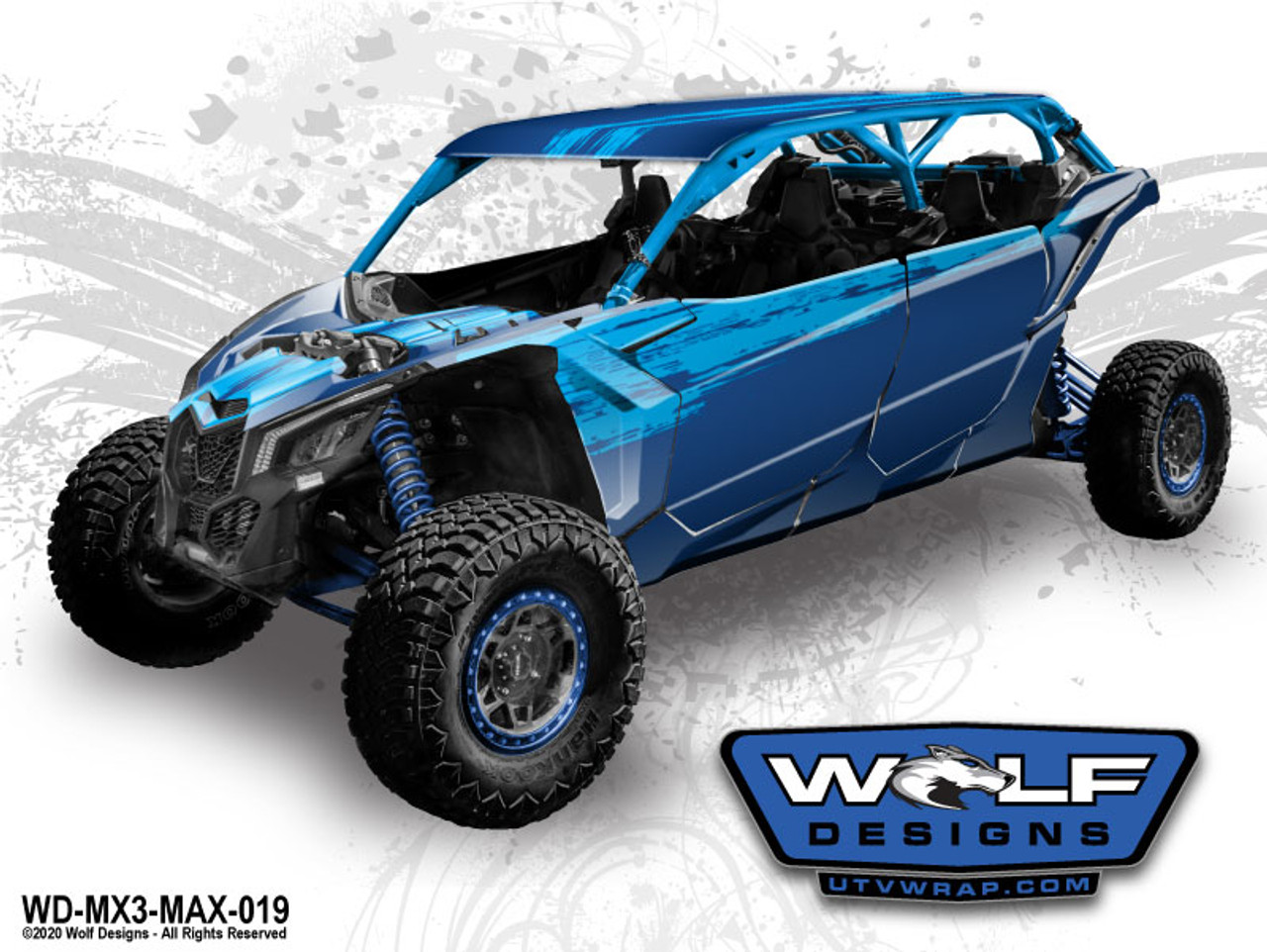 Wolf Designs UTV Graphics Wrap Kit for Can Am X3 Max Wolf Designs UTV Graphics Wrap Kit for Can Am X3 Max