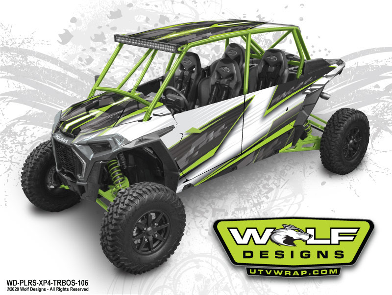 Wrapped Rzr UTV Wrap Kit - Polaris RZR Turbo S 4 Seat - RZR Graphics Wrap Kit