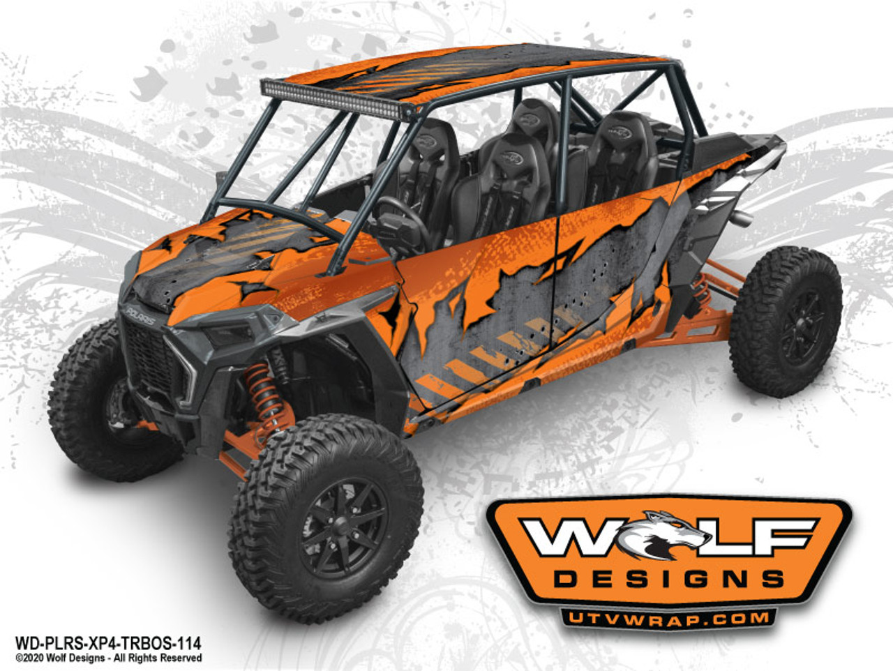 Wolf Designs Polaris RZR Turbo S 4 Seat UTV Wrap Kit Wolf Designs Polaris RZR Turbo S 4 Seat UTV Wrap Kit